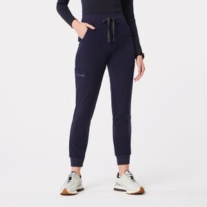 Figs Zamora™ - High Waisted Scrub Pants - NAVY